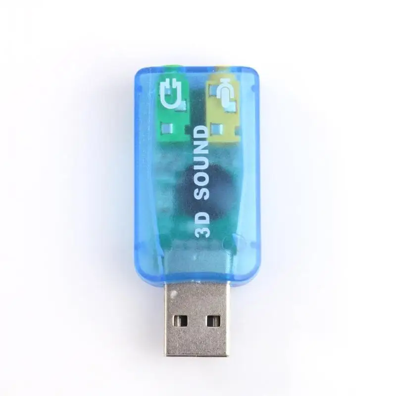 3D Звуковая карта внешняя USB адаптер компьютерный стерео микрофон аудио конвертер