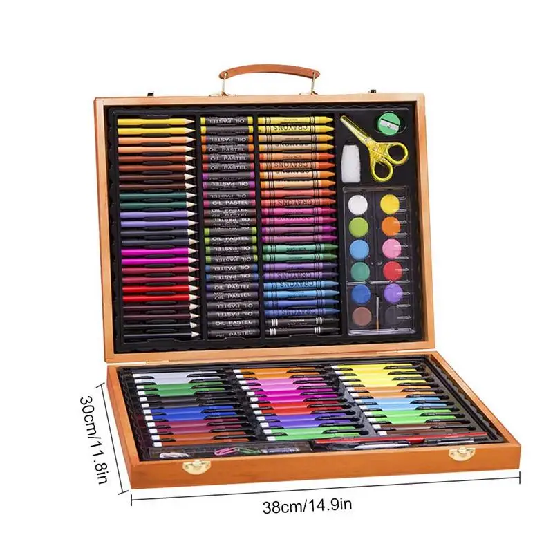 150 наборы детских ручек для рисования набор цветных карандашей точилка для карандашей Акварельная Ручка канцелярия для учеников идеальный костюм