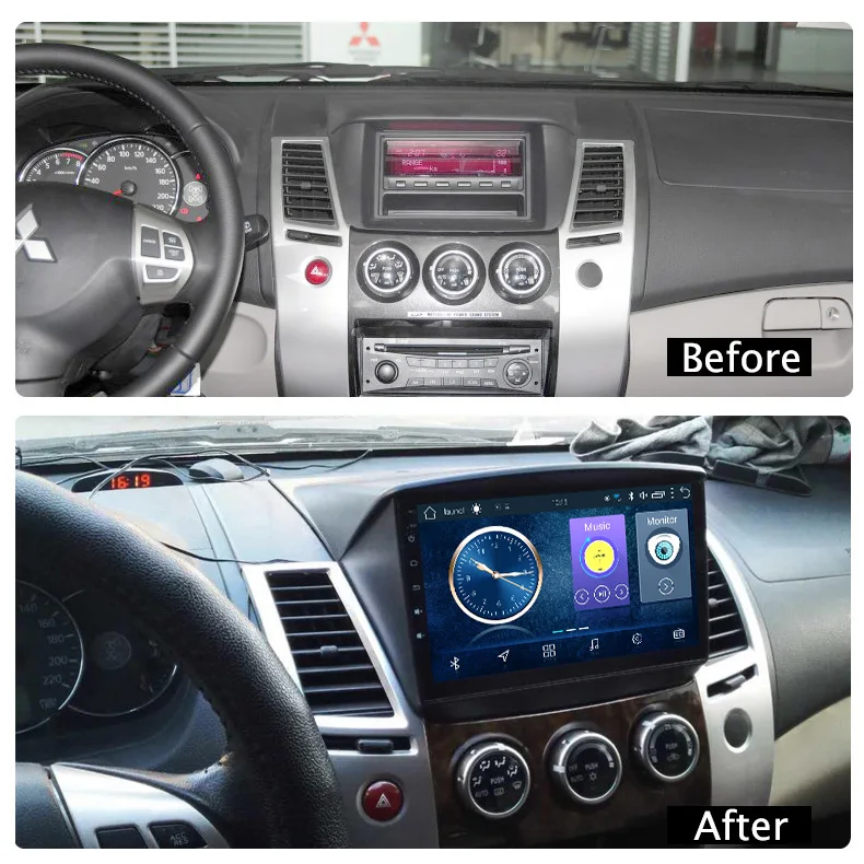 Excellent 9 inch Android 8.1 car dvd gps navigation For Mitsubishi Pajero montero sport 2013-2017 multimedia radio dvd system 1