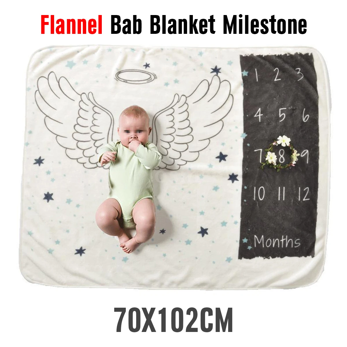 

Newborn baby Blanket photography props Angel wings Background Blanket Commemorate Rug Girls Boy blanket Kids Shooting 12 Monthly