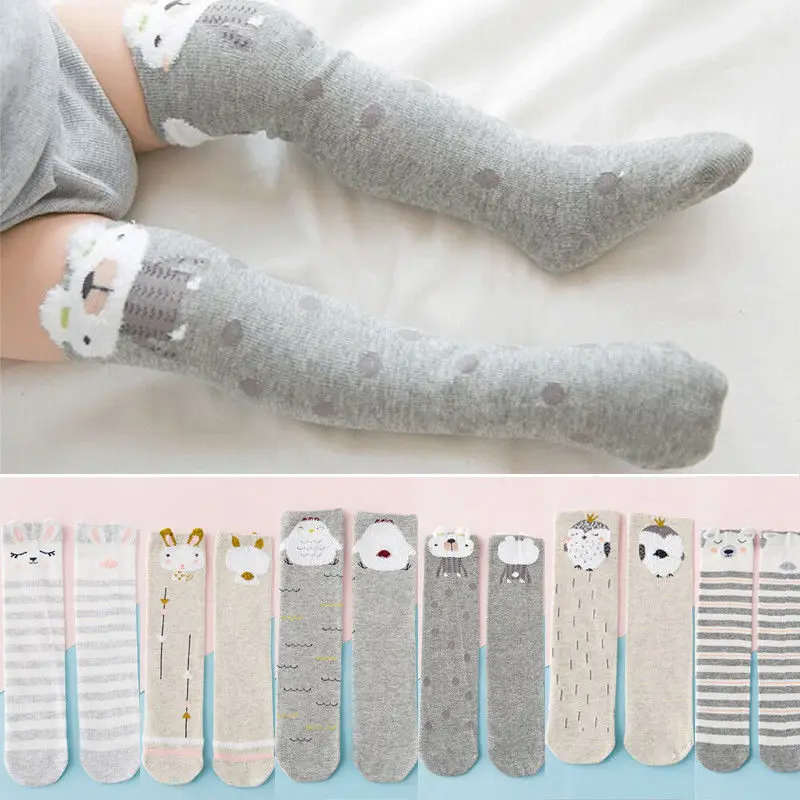 

Toddler Boy Girl Baby Stockings Knee High Infant Stockings Newborn Booties Cute Animal Print Kid Stockings