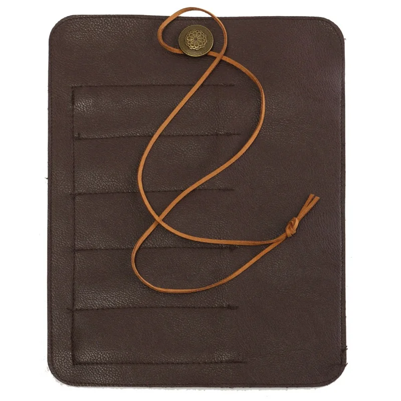 

1PC Portable PU Leather Stone Carving Tool Bag Scabbard Can Roll DIY Leather Crafts Tool Bag Multifunction Pouch Bag 27x20cm