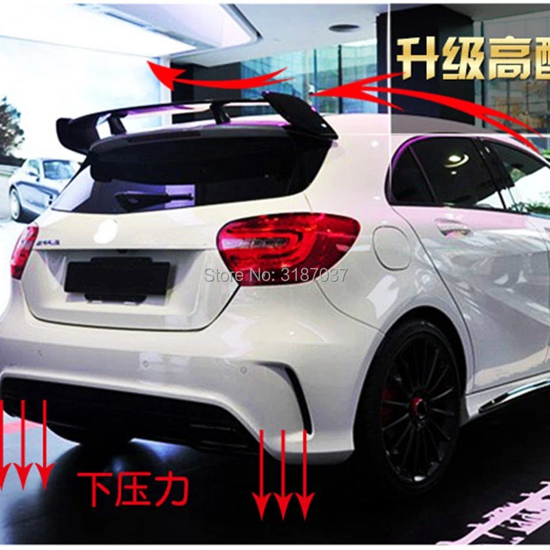 Для Mercedes Benz GLA Class X156 GLA45 AMG GLA200 GLA220 GLA250 GLA260 2014 2017 ABS глянцевый черный цвет задний