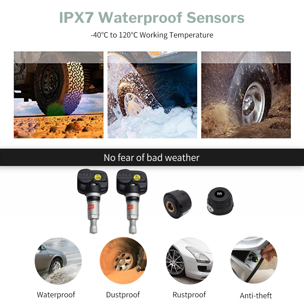 TPMS Датчик давления в шинах сигнализация система мониторинга солнечной