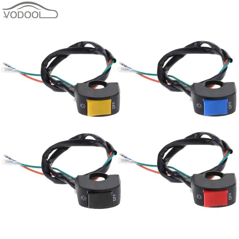 12V 7/8in руль мотоцикла на включения/выключения разъем двойной проблесковый