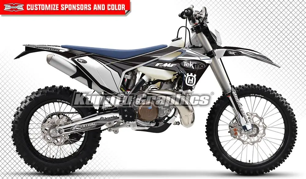 Kungfu Grafis Sepeda Motor Trail Desain Stiker Decals Kit Untuk