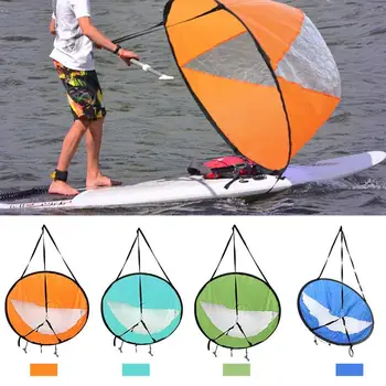Foldable Kayak Boat Wind Sail 108cm Boat Sail Sup Paddle Board Sailing Canoe Stroke Paddle Rowing Boats With Waterproof Bag