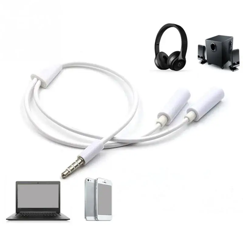 

3.5mm Headphone Jack Male to Dual Double Female Earphone Stereo Adapter Connector Cord Audio Splitter Cable for Phone Mp3