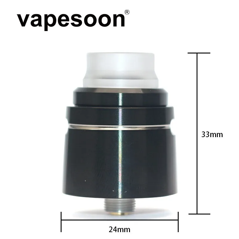 Vapesoon V24 RDA испаритель 24 мм Диаметр атомайзер с регулируемым воздушным потоком двойной катушкой RDA для Vape электронная сигарета мод VS Reload S