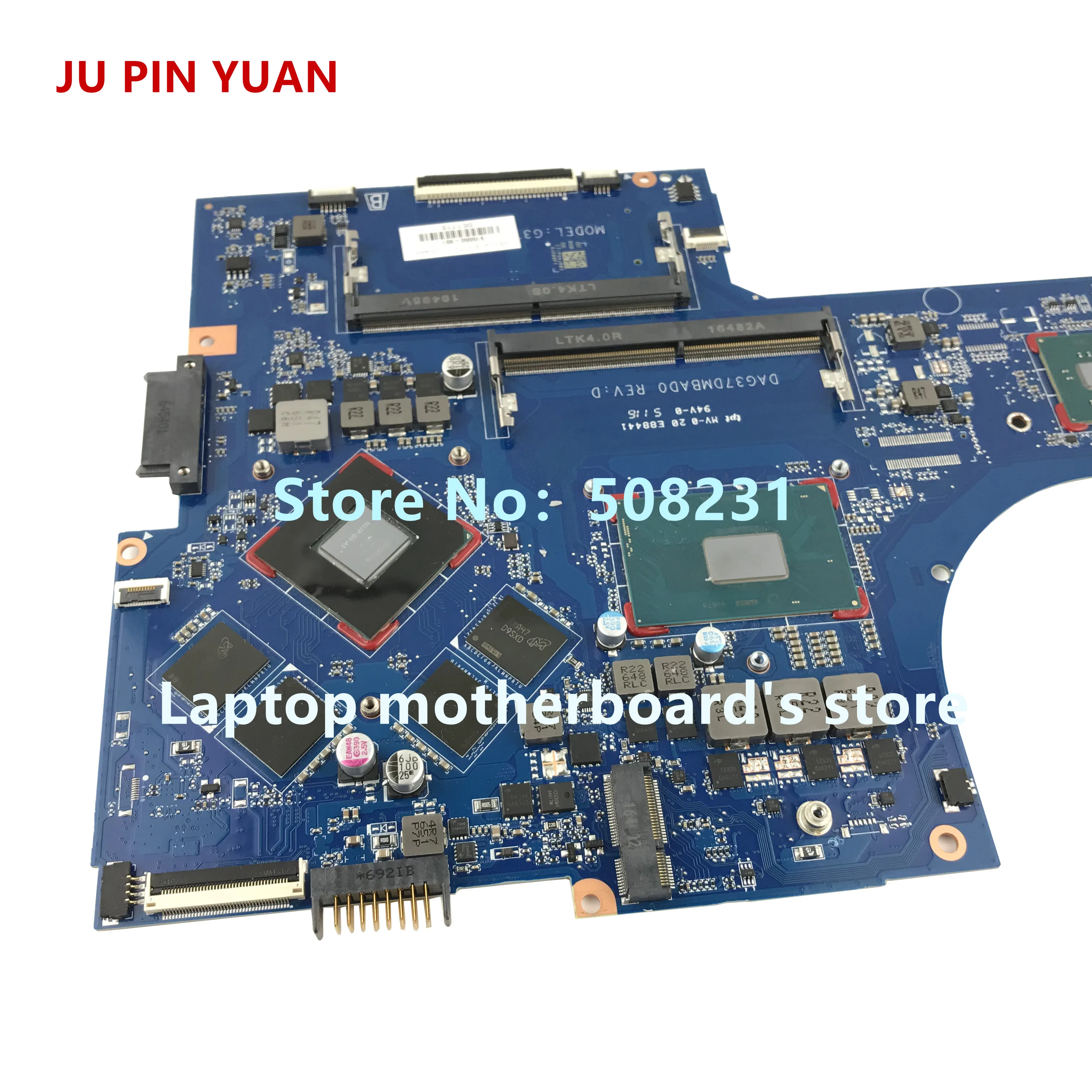 JU PIN юаней 915550-601 G37D DAG37DMBAD0 915550-501 для hp ноутбук 17-W 17T-W материнская плата для ноутбука с 1050Ti 4 ГБ i7-7700HQ