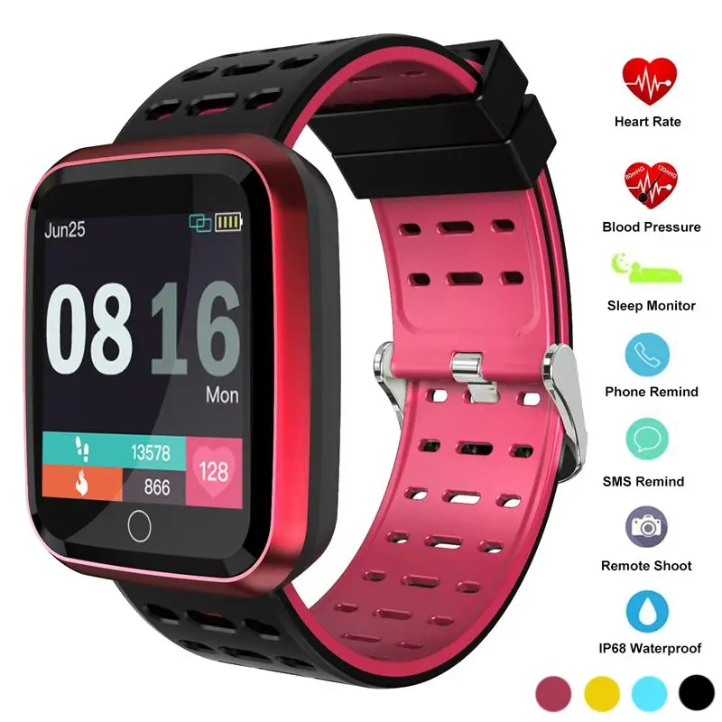 

IP68 Big Screen Custom Interface HR Blood Pressure Caller ID Display Smart Watch Remote Control Camera Smartwatch Phone Call New