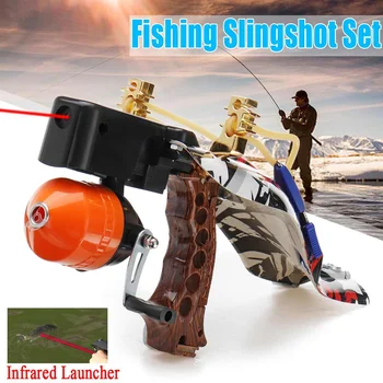 

Outdoor Infrared Slingshot Fishing Hunting Set Pro Fish Shooting Arrow Catapult Launcher or Outdoor Fishing Hunting Accurate