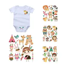 Детская одежда с милым животным рисунком жара путешествие взлет пирограф на заказ Горячая наклейка металлик Железный На Патчи для одежды