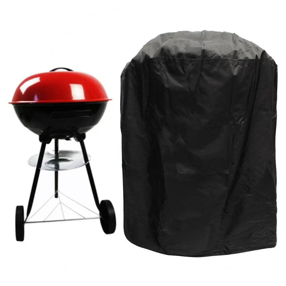 Black Waterproof BBQ Grill Barbeque Dome Cover Outdoor Rain Barbacoa