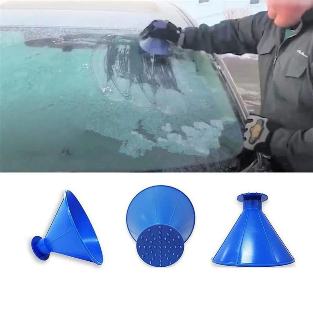 Scrape A Round Magic Window Windshield Car Ice Scraper Cone Shaped