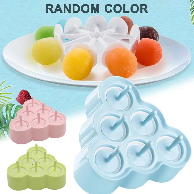 

Ice Cream Party Random Color Children's Ice-Lolly Box Silicone Ice Cube Mini Home DIY Ice Cream Mould Popsicle Silicone Molds