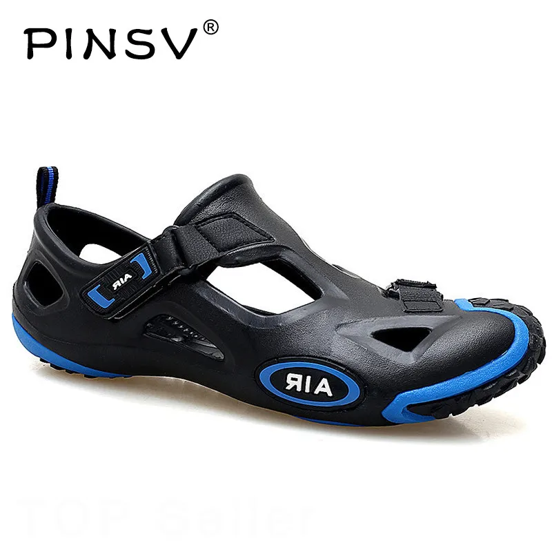 

Size 35-45 Unisex Summer Sandals Men Shoes Outdoor Water Shoes Men Beach Sandals Black Mens Footwear PINSV Sapato Masculino