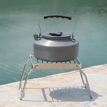 Suporte de fogão dobrável em aço inoxidável, suporte de rack para fogão, ferramenta de acampamento, suporte de pote, equipamento de cozinha esportivo ao ar livre
