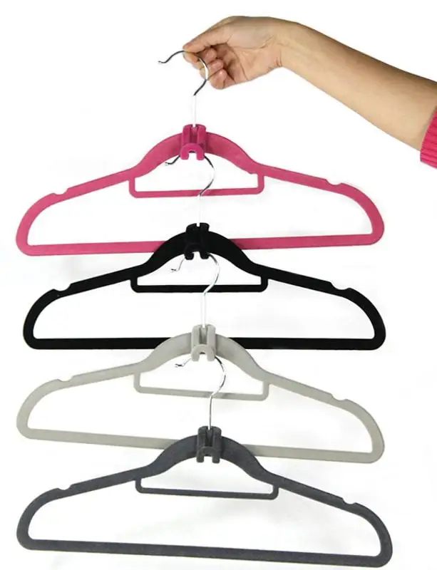 

10x Travel Flocking Multifunction Pile Coating Colors Magic Hook Hanging Mini