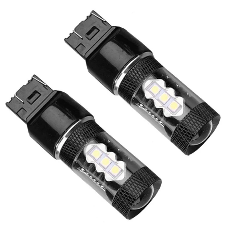 

Mayitr 2pcs 12V T20 80W 7440 7443 LED Tail Light 6000K Super White Brake Stop Turn Signal Light Bulb for Car Light Source