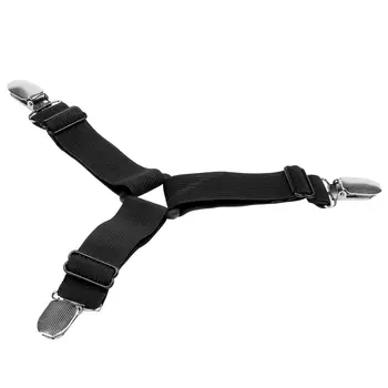 

Promotion! 4 x Triple-cornered Bed Mattress Sheet Straps Clips Grippers Fasteners Suspender Holder