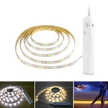4 с питанием от аккумуляторной батареи AAA Led свет шкафа беспроводной Pir датчик движения светодиодные ленты 5050 30 светодиодов/м под шкаф для одежды для шкафа Ночная лампа