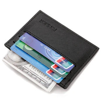 

Slim Credit Card Holders for Men PU Leather Cards Case Casual Business Card Cover Mini Thin Wallets Male Front Pocket Wallet
