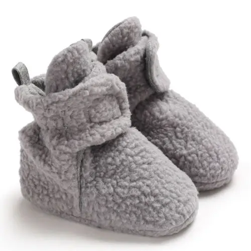 

Fashion Toddler Non-Slip Boot Socks Kids Baby Solid Warm Shoes Anti-slip Slipper