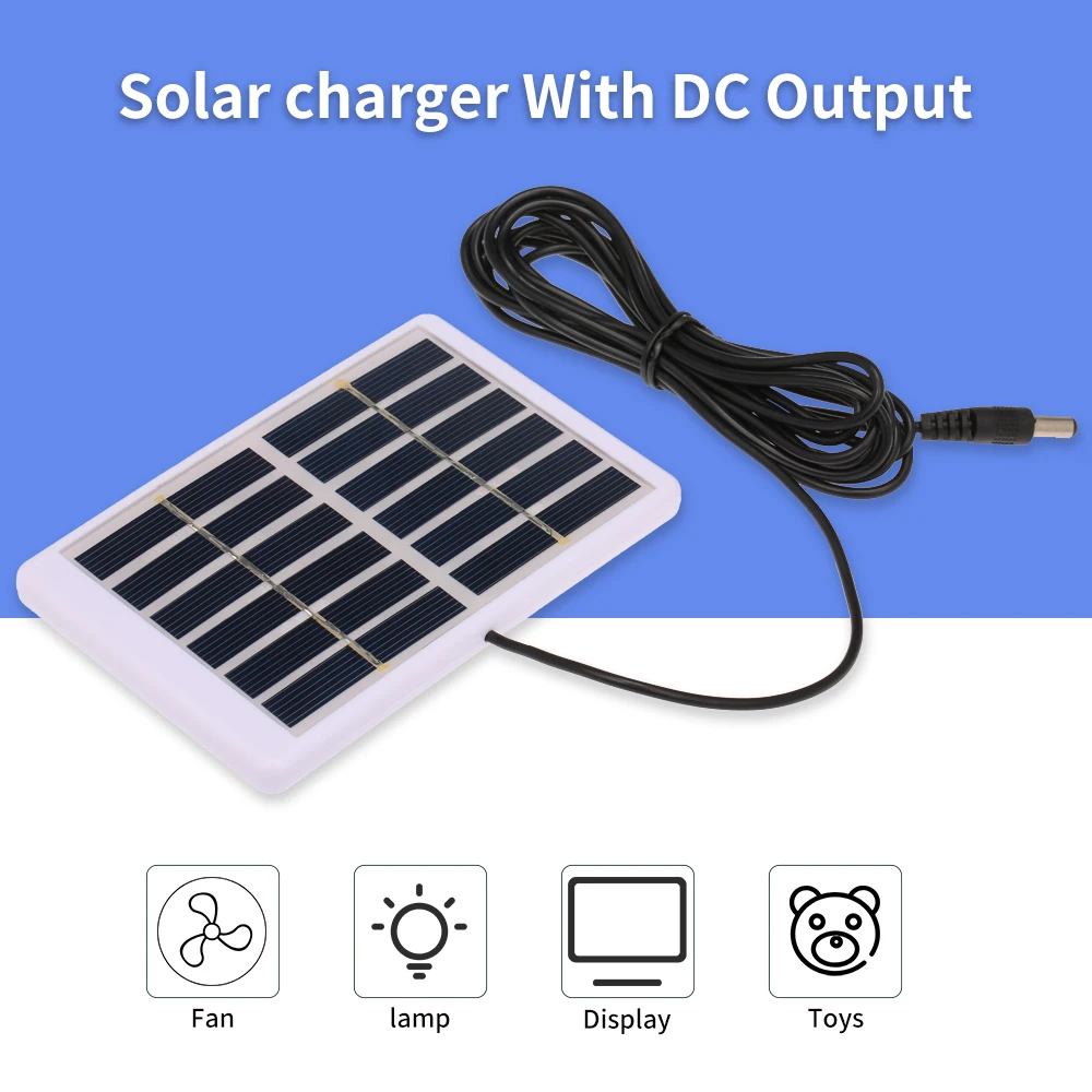 

84*130mm Solar Panel For Mobile Battery Cell Phone Chargers 1.2W/6V Portable Solar Charger 3M Cable Battery Charger