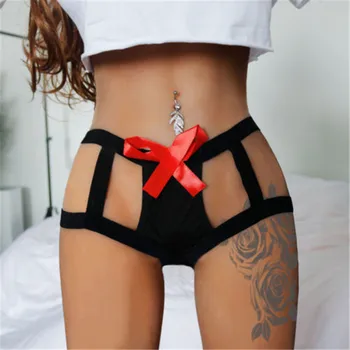

Women Sexy Lace Briefs Lingerie Knickers G-string Thongs Panties Underwear Bowknot Patchwork Hollow Out Panties Briefs Hot Sales