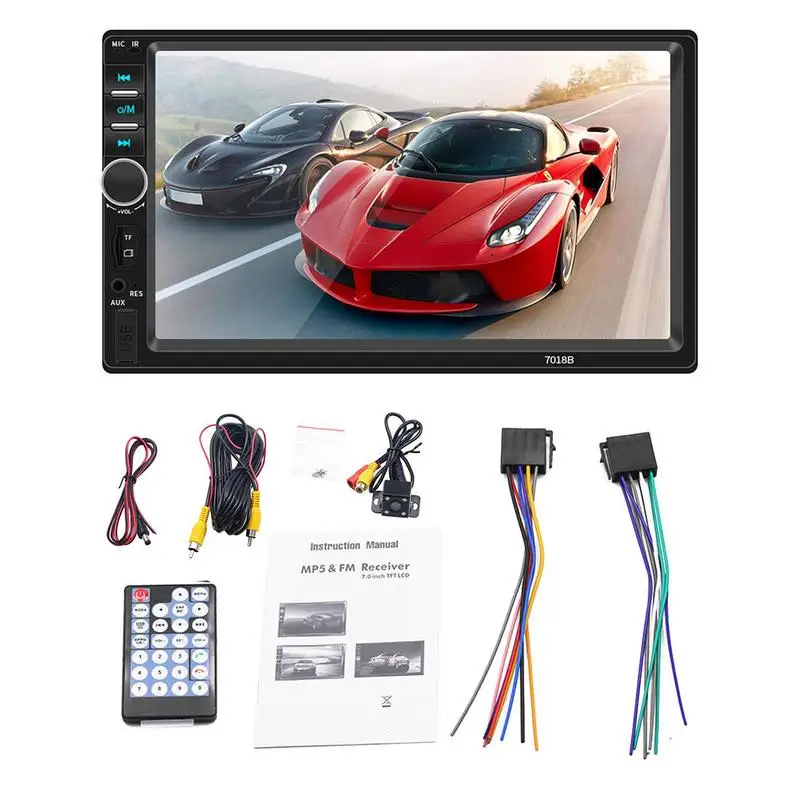 

7 Inch 2Din Touch Screen Car MP5 Player Audio Stereo FM Radio Bluetooth MP3 Player Support TF Multimedia Player Car Accessories