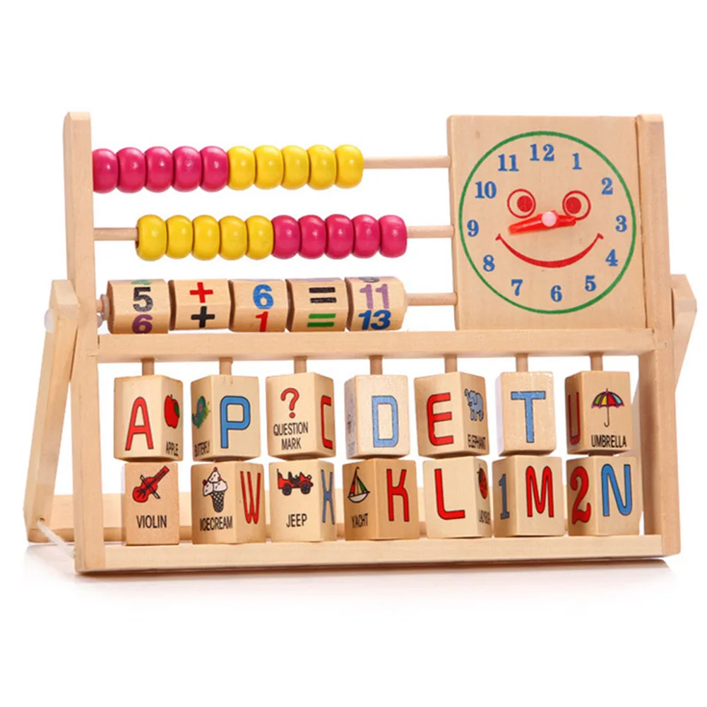 Children Baby Learning Developmental Versatile Flap Abacus Kids Wooden Toys YJS Dropship