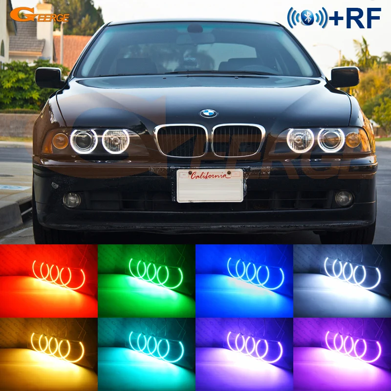 Для BMW E39 540i 530i 528i 525i 523i M5 2000-2003 post-facelift фара RF Bluetooth контроллер многоцветный RGB led angel eyes