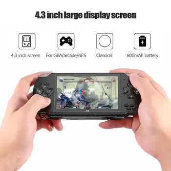 

4.3 inch Video Game Console Handheld 8G Memory Portable Game Machine Player with USB Charging Cable for GBA