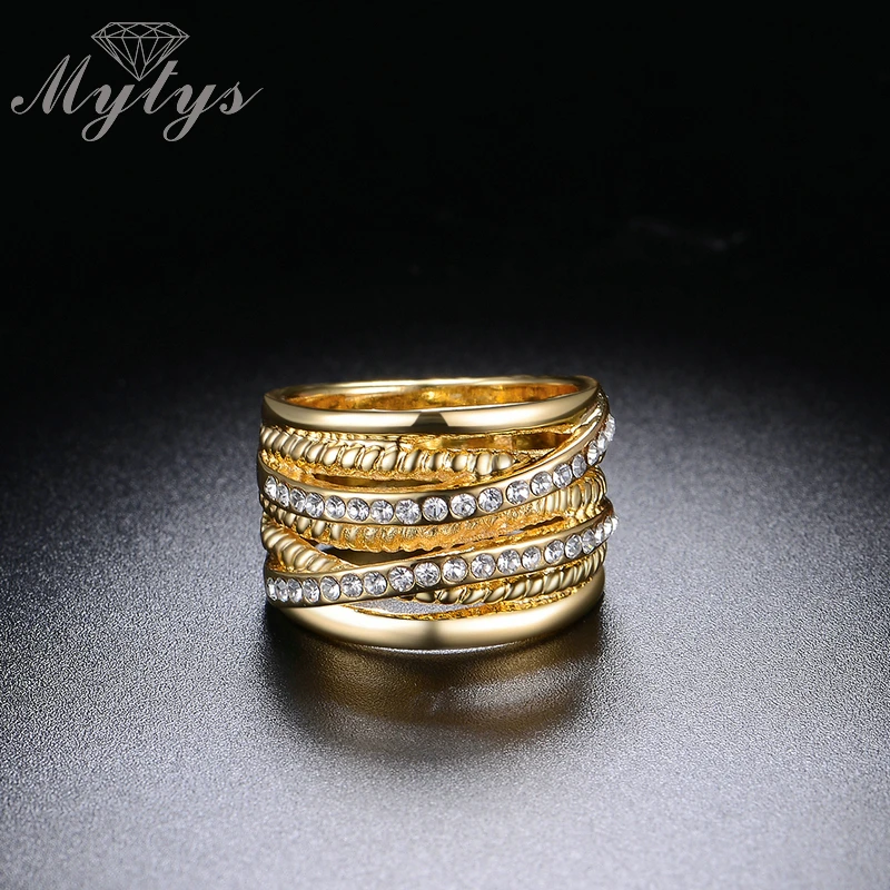 

Mytys High Quality GP Rings with Gift Box Jewelry Accessory for Women New Arrival R1212