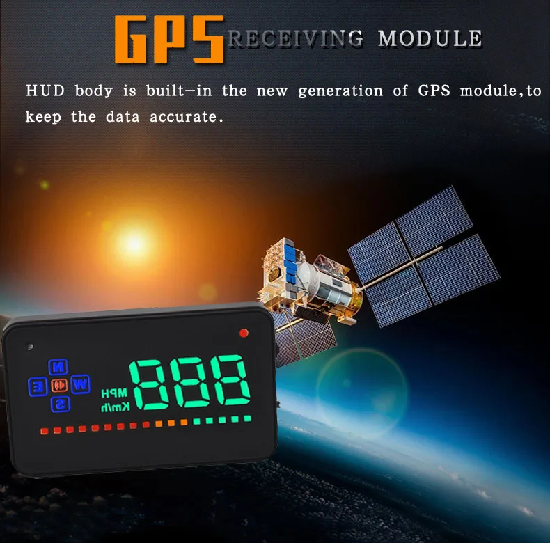

3.5"Universal Car GPS HUD Head Up Display Overspeed Warning Speedometer MPH/Km/h