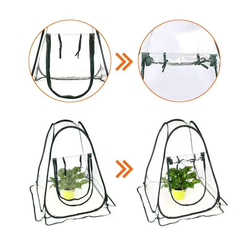 Сад теплица портативный складной мини прозрачные теплицы ПВХ теплая комната высокого качества ПВХ теплый сад набор