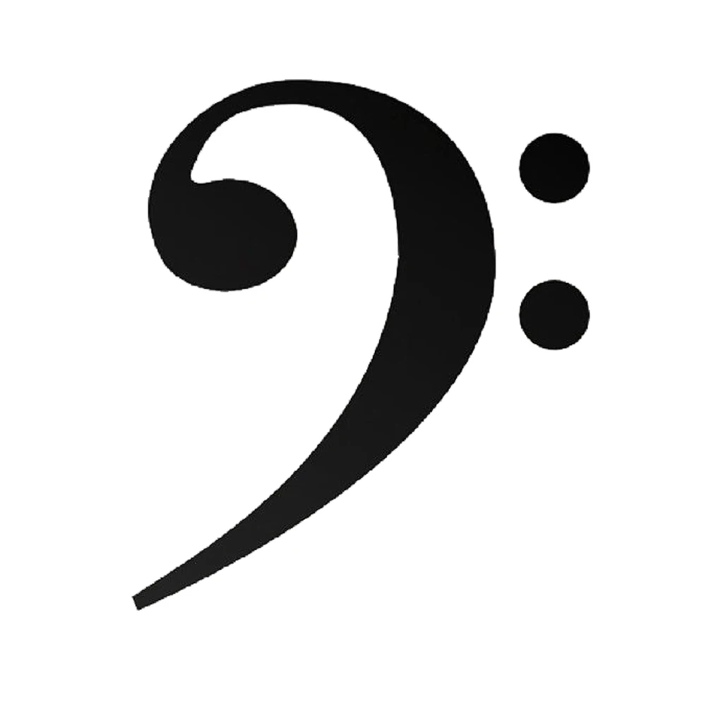 aliexpress com buy bass clef bumper sticker interesting bass cleff