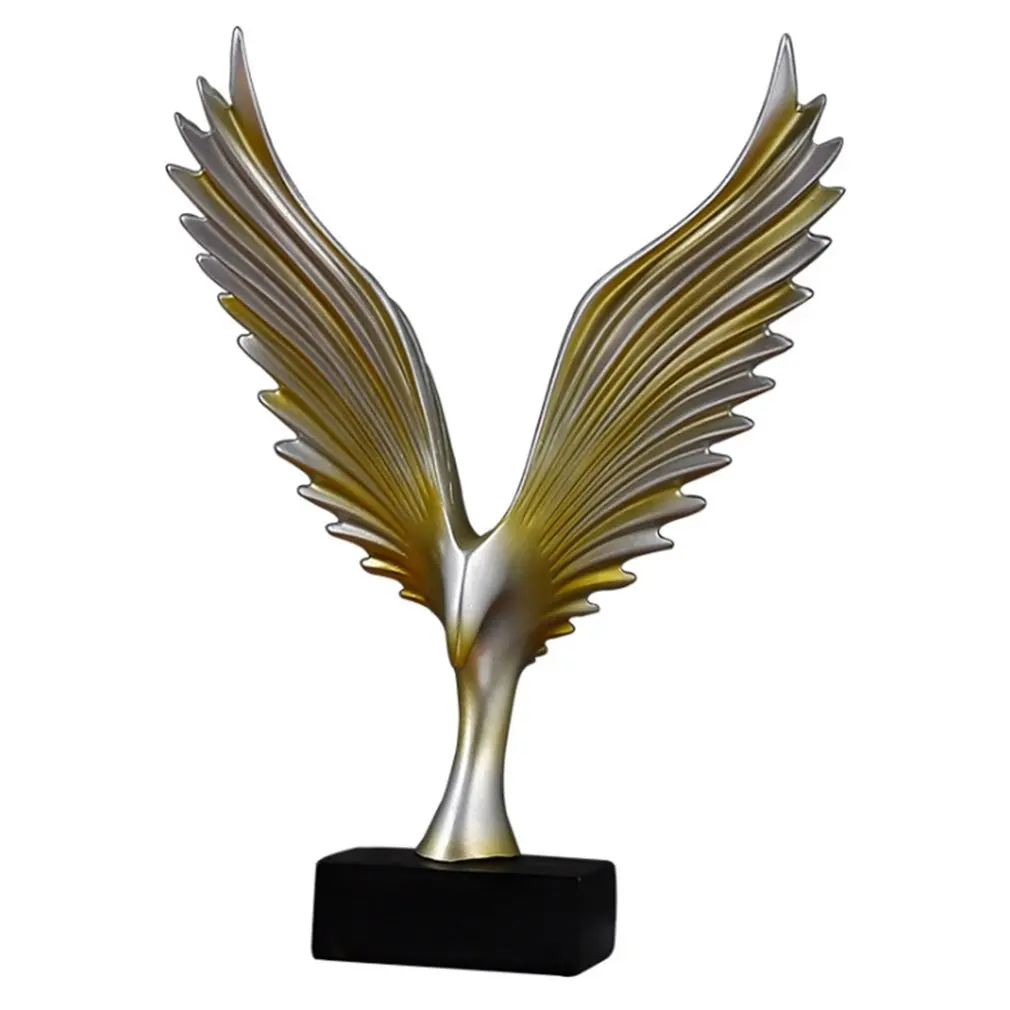 

Wings Figurines Resin Ornaments Creative Wings Statue Retro Desktop Crafts Artwork Home Office Decoration