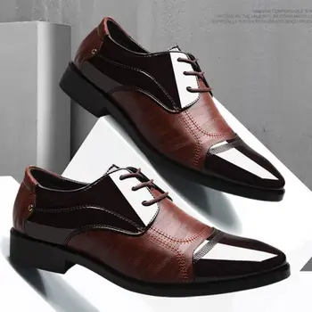 

Fashion Oxford Business Men Shoes Spring Autumn Leather High Quality Soft Casual Breathable Men's Flats Zip Shoes