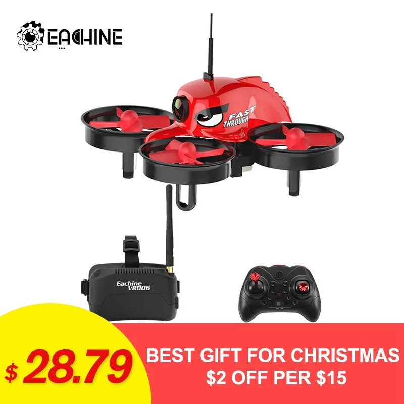 

Eachine E013 Micro FPV RC Racing Quadcopter With 5.8G 1000TVL 40CH Camera VR006 VR-006 3 Inch Goggles VR Headset Helicopter Toy
