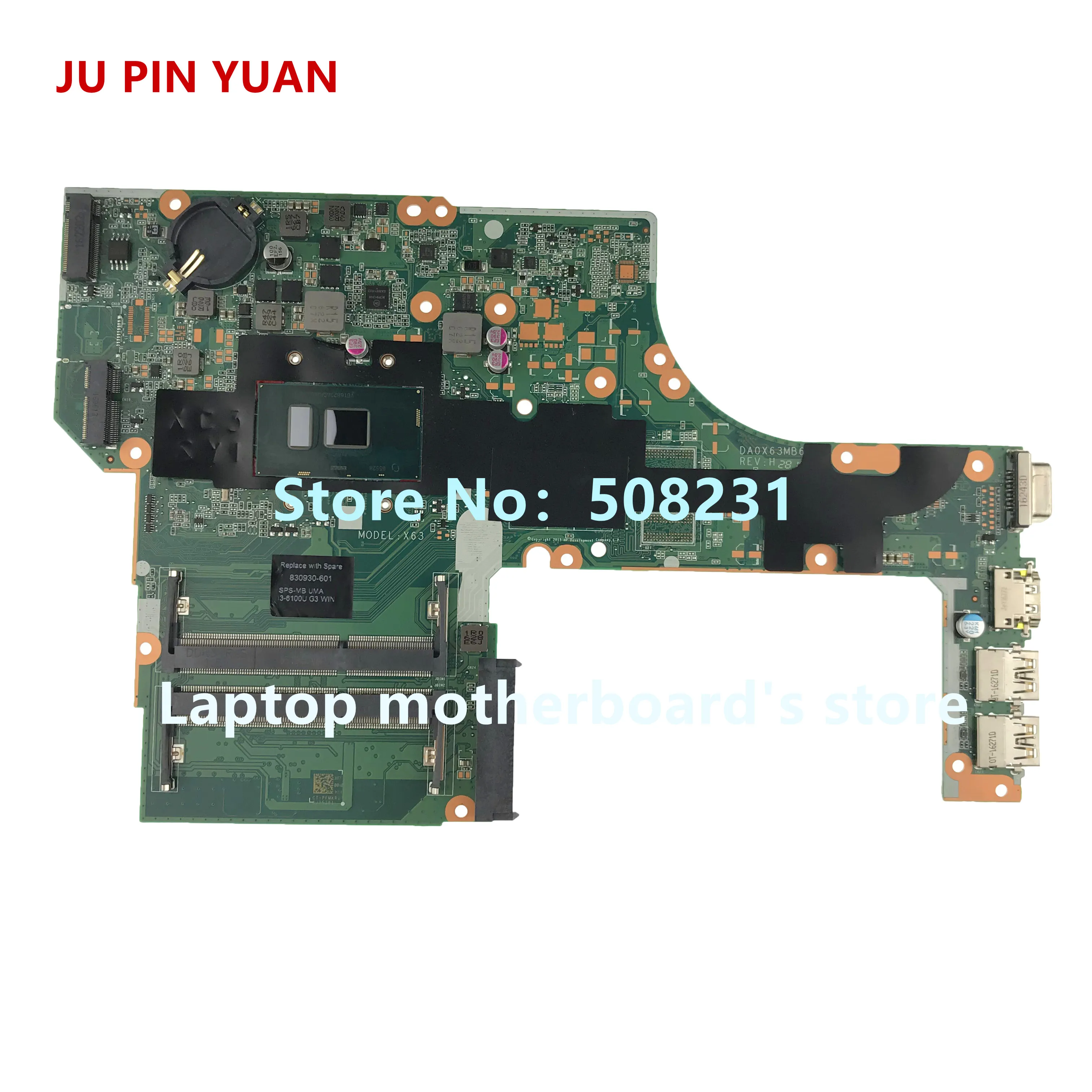 JU PIN YUAN 830930-601 830930-001 материнская плата для ноутбука HP ProBook 450 G3 DA0X63MB6H1 стандарта