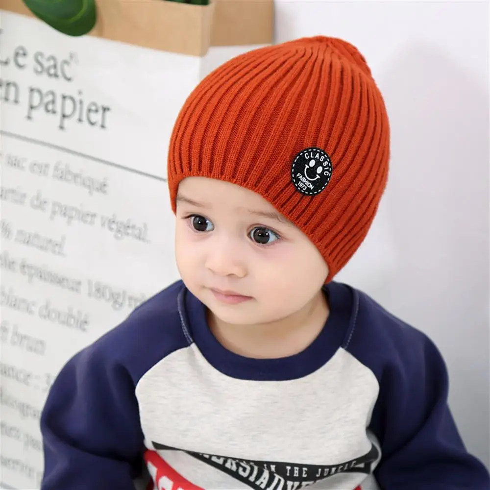 Children's Wool Hat Baby Hat Autumn and Winter Knitted Baby Boys and