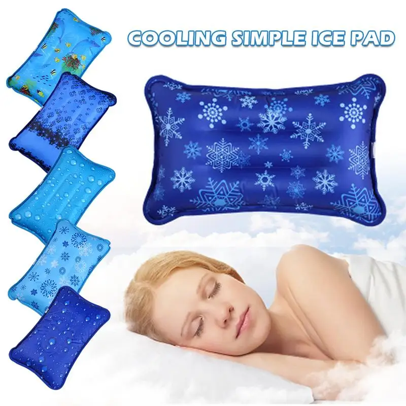 

New Cooling Simple Cool Pad PVC Cooling Sand Pillow Water Injection Ice Crystal Cushion Ice Pillow Cold Packs For Hot Summer