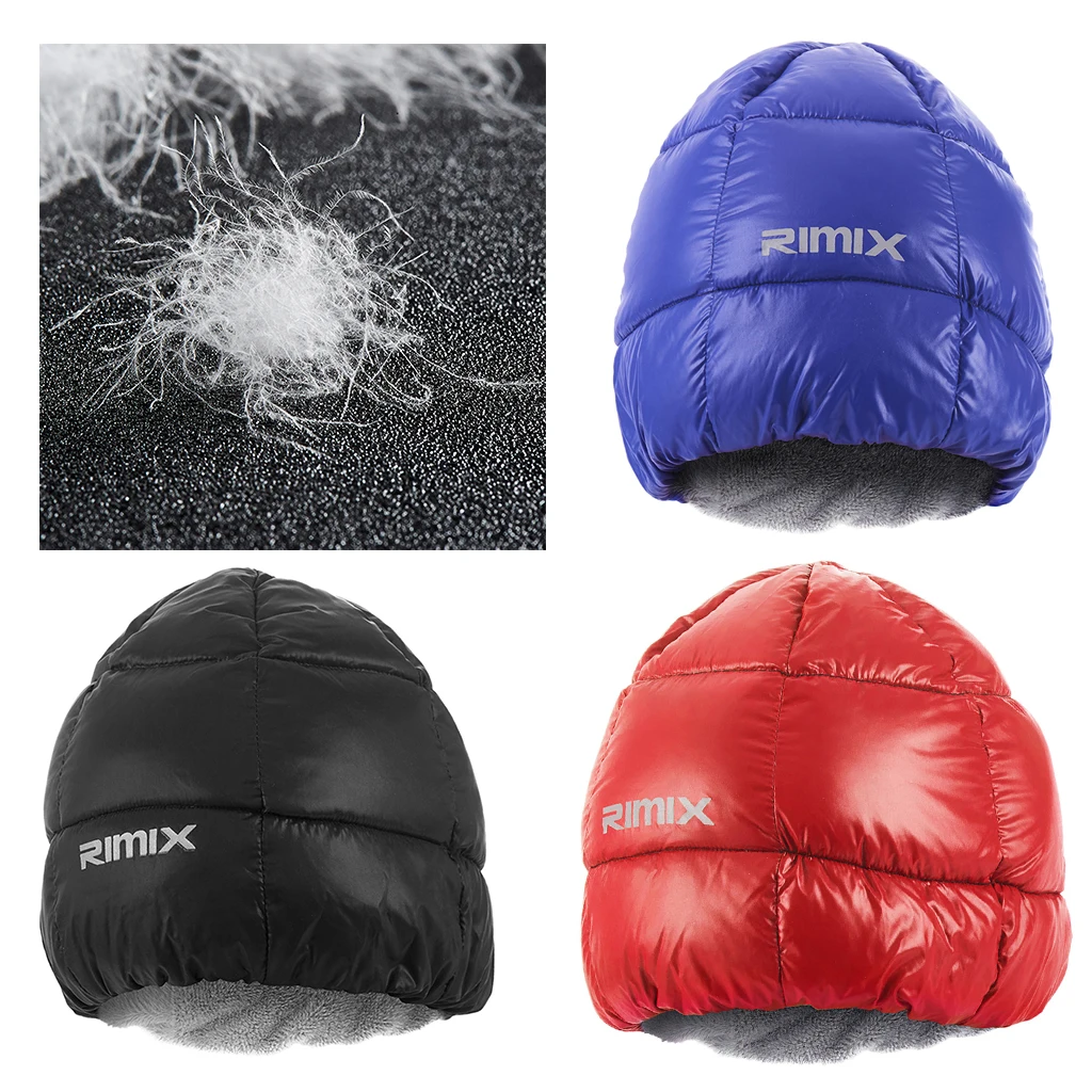 

3Pcs Winter Soft Stretchy Warm Beanie Ski Hat Cap Duck Down Headwear Windproof