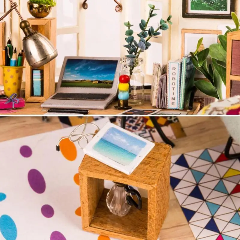 Miniature Dollhouse Kit Decorations Lights Furnitures DIY House Craft Toy Miniature Dollhouse Kit Decorations Lights Furnitures Miniature Dollhouse Kit Decorations Lights Furnitures DIY House Craft Toy Miniature Dollhouse Kit Decorations Lights Furnitures