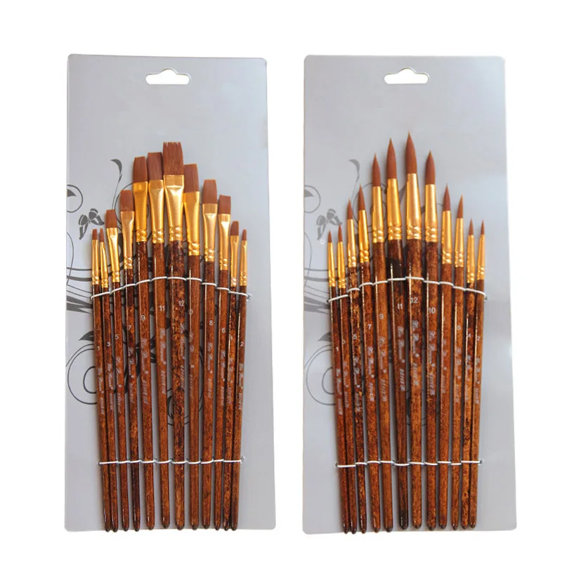 

Craft Art Supplies Model Paint Watercolor Brush Set 12 Pcs Pen Brushes Acrylic Oil Watercolour Painting Watercolor Pen