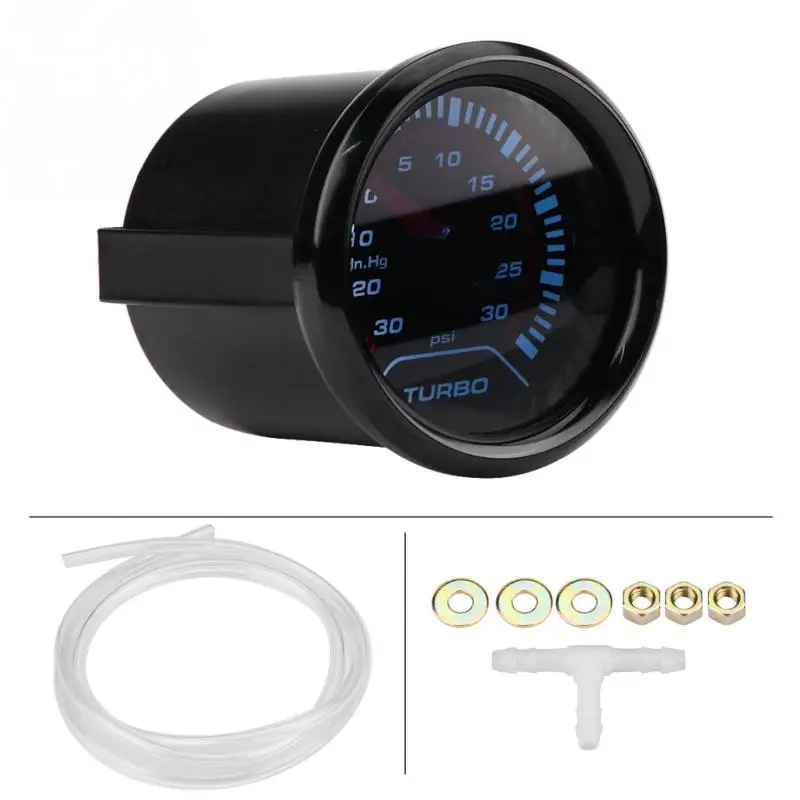 Car Smoke Dial Face Turbo Boost Turbocharged Pressure Gauge Universal