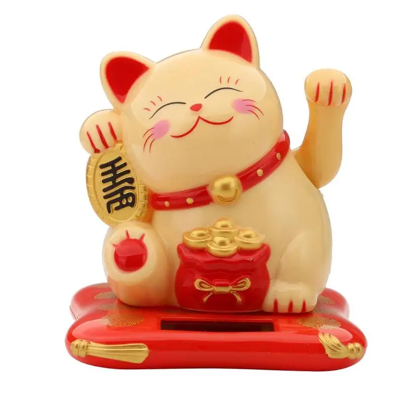 Японский счастливый кот богатство развевающаяся рука кошка золото Maneki Neko милый дом FengShui Декор Добро пожаловать кошка ремесло искусство магазин украшения отеля