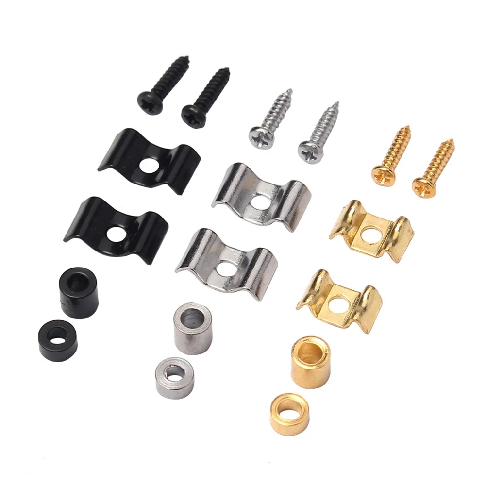 

1 set 3 colors Electric Guitar Strings Retainer Metal String Tree Guide Retainer for Guitar Bass Replacement Parts